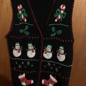 Ship n shore Christmas knitted sweater vest